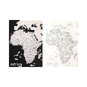 Dream Sky Nation-Map Decorative Coloring Painting DIY Paper Continent Map - Africa
