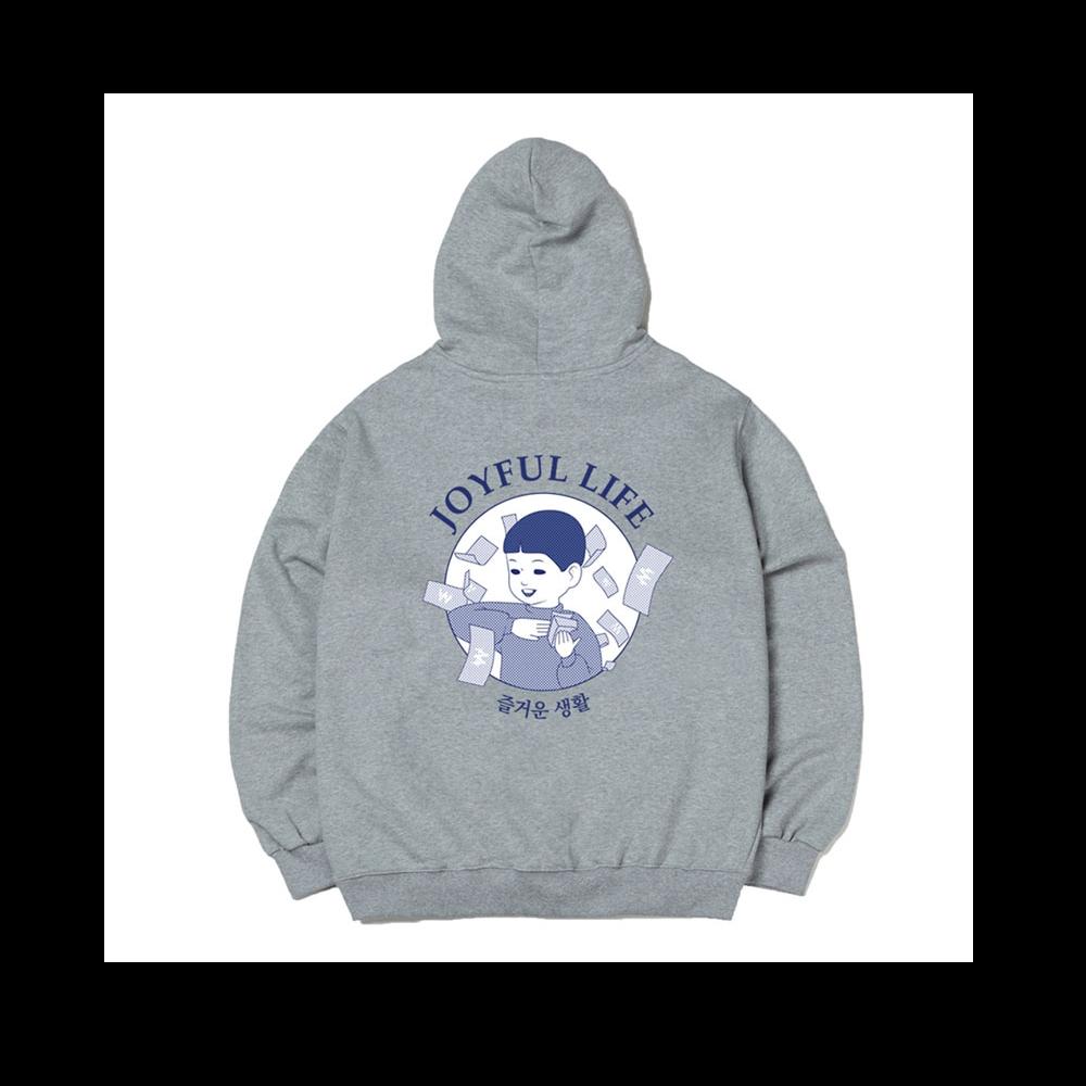 Joyful Life Hoodie Gray - GRAY M