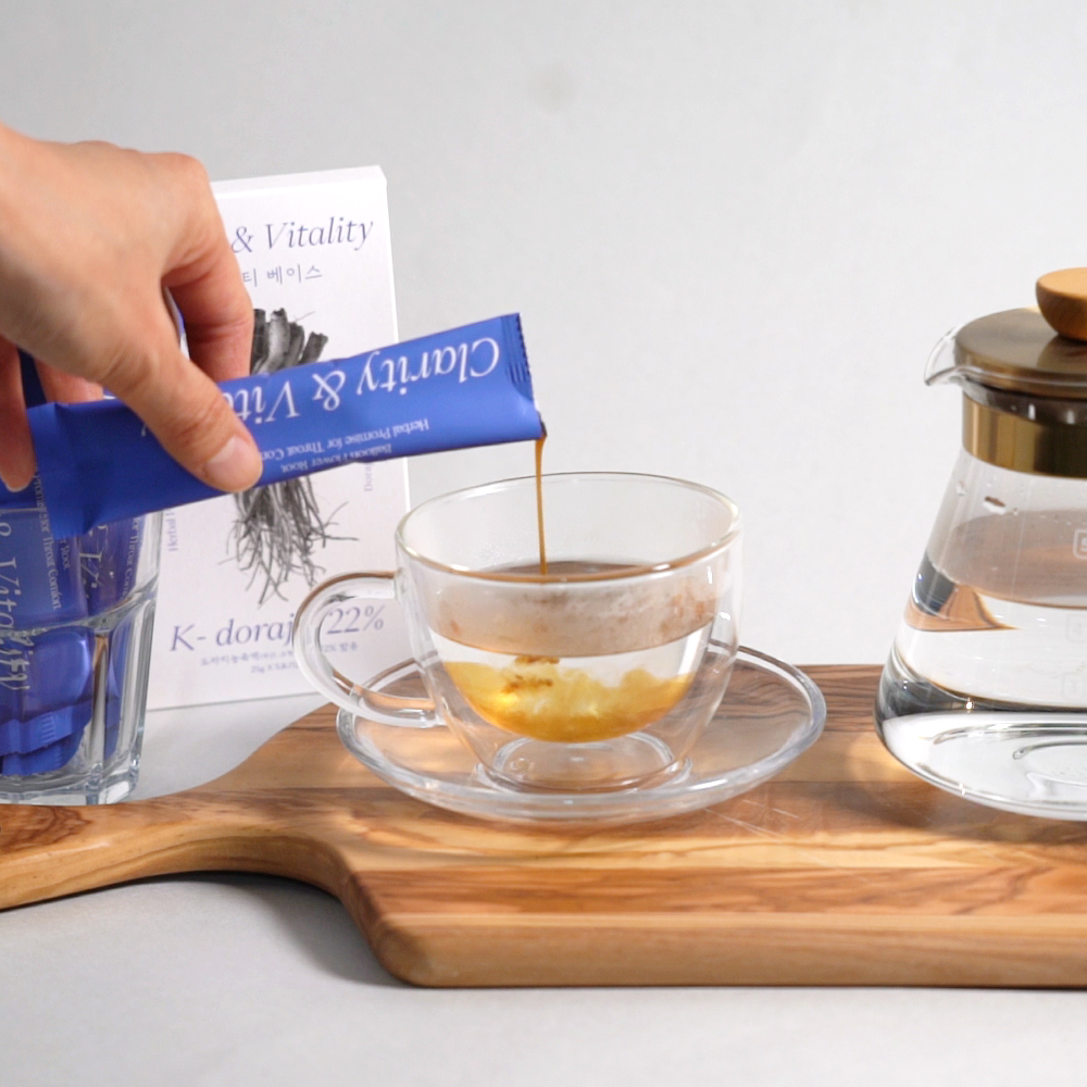 Doraji (Balloon flower) Tea Syrup for Milk Tea,  Caffeine free, Herbal Immune drink 7 portable Stick