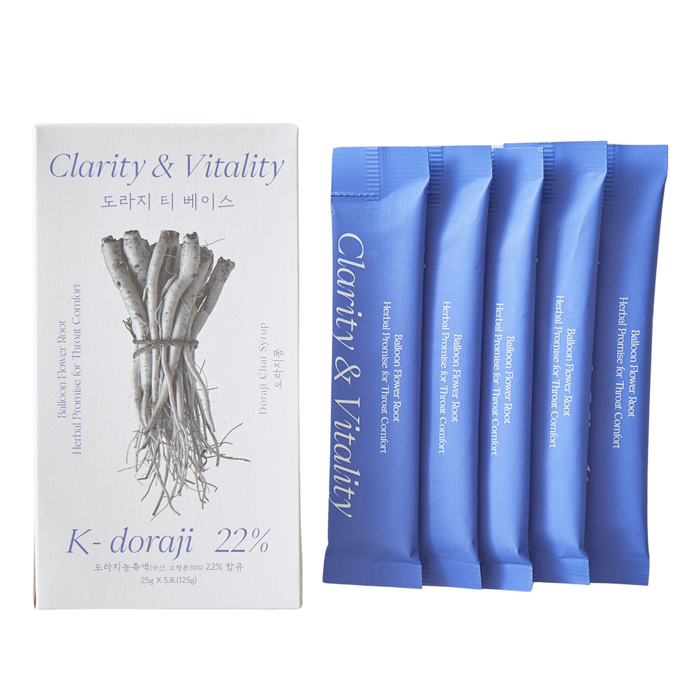 Doraji (Balloon flower) Tea Syrup for Milk Tea,  Caffeine free, Herbal Immune drink 7 portable Stick