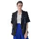 full image Back Button Poly Short-Sleeve Single Jacket